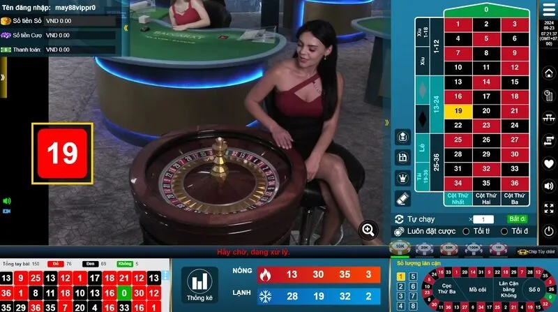 sảnh Roulette live HoGaming May88